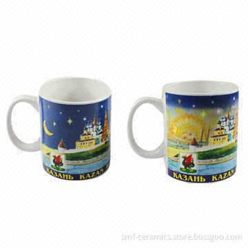 11oz Color Changing Porcelain Mugs, Various Designs are Available